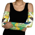 New Zealand Maori Mahuru Arm Sleeves Tui With Pikawakawa Spring Colors