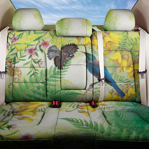 New Zealand Maori Mahuru Back Car Seat Cover Tui With Pikawakawa Spring Colors