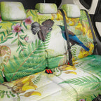 New Zealand Maori Mahuru Back Car Seat Cover Tui With Pikawakawa Spring Colors