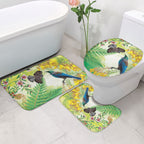 New Zealand Maori Mahuru Bathroom Set Tui With Pikawakawa Spring Colors