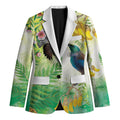New Zealand Maori Mahuru Blazer Tui With Pikawakawa Spring Colors