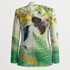 New Zealand Maori Mahuru Blazer Tui With Pikawakawa Spring Colors