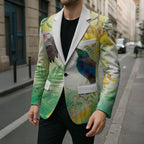 New Zealand Maori Mahuru Blazer Tui With Pikawakawa Spring Colors