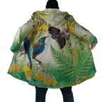 New Zealand Maori Mahuru Cloak Tui With Pikawakawa Spring Colors