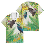 New Zealand Maori Mahuru Family Matching Long Sleeve Bodycon Dress and Hawaiian Shirt Tui With Pikawakawa Spring Colors