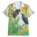 New Zealand Maori Mahuru Hawaiian Shirt Tui With Pikawakawa Spring Colors