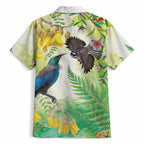New Zealand Maori Mahuru Hawaiian Shirt Tui With Pikawakawa Spring Colors