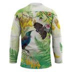 New Zealand Maori Mahuru Hockey Jersey Tui With Pikawakawa Spring Colors