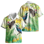 New Zealand Maori Mahuru Kid Hawaiian Shirt Tui With Pikawakawa Spring Colors