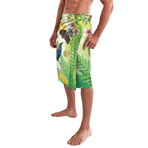 New Zealand Maori Mahuru Lavalava Tui With Pikawakawa Spring Colors