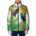 New Zealand Maori Mahuru Padded Jacket Tui With Pikawakawa Spring Colors
