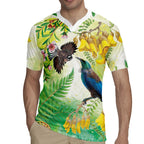 New Zealand Maori Mahuru Rugby Jersey Tui With Pikawakawa Spring Colors