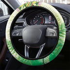 New Zealand Maori Mahuru Steering Wheel Cover Tui With Pikawakawa Spring Colors