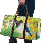 New Zealand Maori Mahuru Travel Bag Tui With Pikawakawa Spring Colors