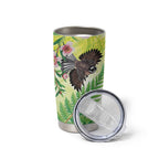 New Zealand Maori Mahuru Tumbler Cup Tui With Pikawakawa Spring Colors