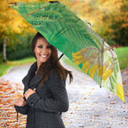 New Zealand Maori Mahuru Umbrella Tui With Pikawakawa Spring Colors