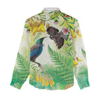 New Zealand Maori Mahuru Women Casual Shirt Tui With Pikawakawa Spring Colors