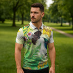 New Zealand Maori Mahuru Zipper Polo Shirt Tui With Pikawakawa Spring Colors