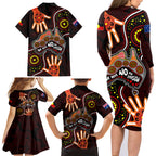 australia-indigenous-family-matching-long-sleeve-bodycon-dress-and-hawaiian-shirt-we-vote-no-to-division-aboriginal-map