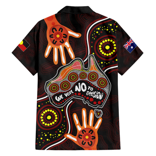 australia-indigenous-family-matching-short-sleeve-bodycon-dress-and-hawaiian-shirt-we-vote-no-to-division-aboriginal-map