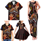 australia-indigenous-family-matching-tank-maxi-dress-and-hawaiian-shirt-we-vote-no-to-division-aboriginal-map