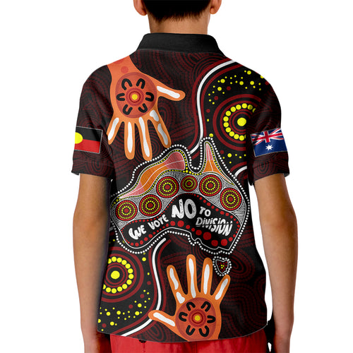 australia-indigenous-kid-polo-shirt-we-vote-no-to-division-aboriginal-map
