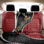 New Zealand Christmas Back Car Seat Cover Flora Map with Birds - Aussie Hoodie