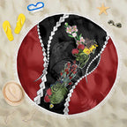 New Zealand Christmas Beach Blanket Flora Map with Birds - Aussie Hoodie