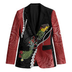 New Zealand Christmas Blazer Flora Map with Birds - Aussie Hoodie