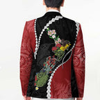 New Zealand Christmas Blazer Flora Map with Birds - Aussie Hoodie