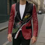 New Zealand Christmas Blazer Flora Map with Birds - Aussie Hoodie