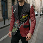 New Zealand Christmas Blazer Flora Map with Birds - Aussie Hoodie