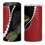 New Zealand Christmas 4 in 1 Can Cooler Tumbler Flora Map with Birds - Aussie Hoodie