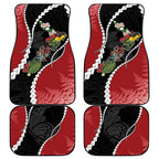 New Zealand Christmas Car Mats Flora Map with Birds - Aussie Hoodie