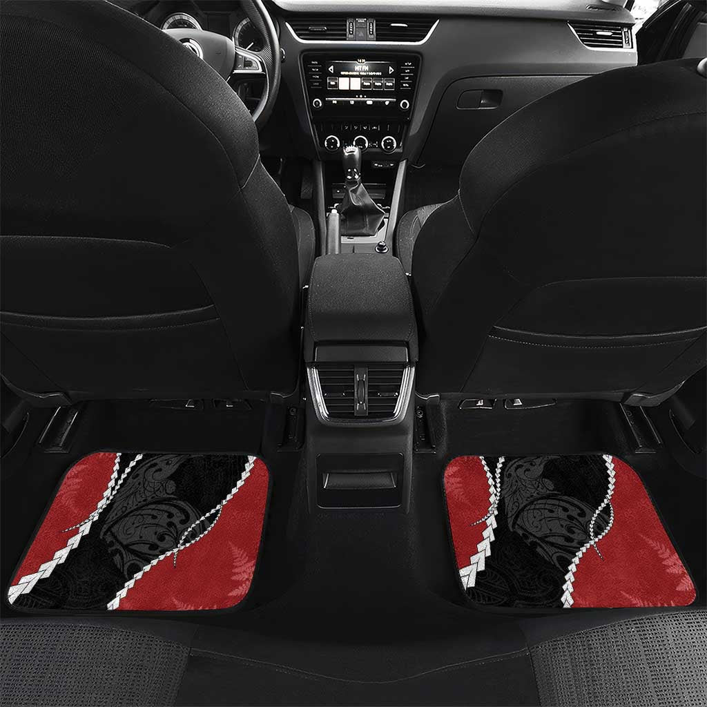 New Zealand Christmas Car Mats Flora Map with Birds - Aussie Hoodie