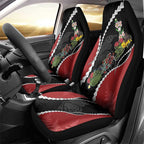 New Zealand Christmas Car Seat Cover Flora Map with Birds - Aussie Hoodie