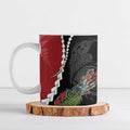 New Zealand Christmas Ceramic Mug Flora Map with Birds - Aussie Hoodie