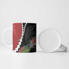 New Zealand Christmas Ceramic Mug Flora Map with Birds - Aussie Hoodie