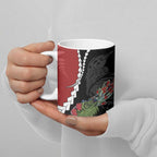 New Zealand Christmas Ceramic Mug Flora Map with Birds - Aussie Hoodie