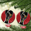 New Zealand Christmas Ceramic Ornament Flora Map with Birds - Aussie Hoodie