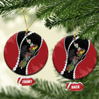 New Zealand Christmas Ceramic Ornament Flora Map with Birds - Aussie Hoodie