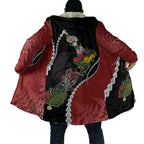 New Zealand Christmas Cloak Flora Map with Birds - Aussie Hoodie