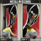 New Zealand Christmas Door Cover Flora Map with Birds - Aussie Hoodie