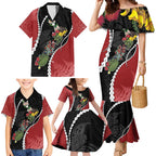 New Zealand Christmas Family Matching Mermaid Dress and Hawaiian Shirt Flora Map with Birds - Aussie Hoodie