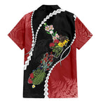 New Zealand Christmas Family Matching Mermaid Dress and Hawaiian Shirt Flora Map with Birds - Aussie Hoodie