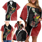 New Zealand Christmas Family Matching Off Shoulder Short Dress and Hawaiian Shirt Flora Map with Birds - Aussie Hoodie