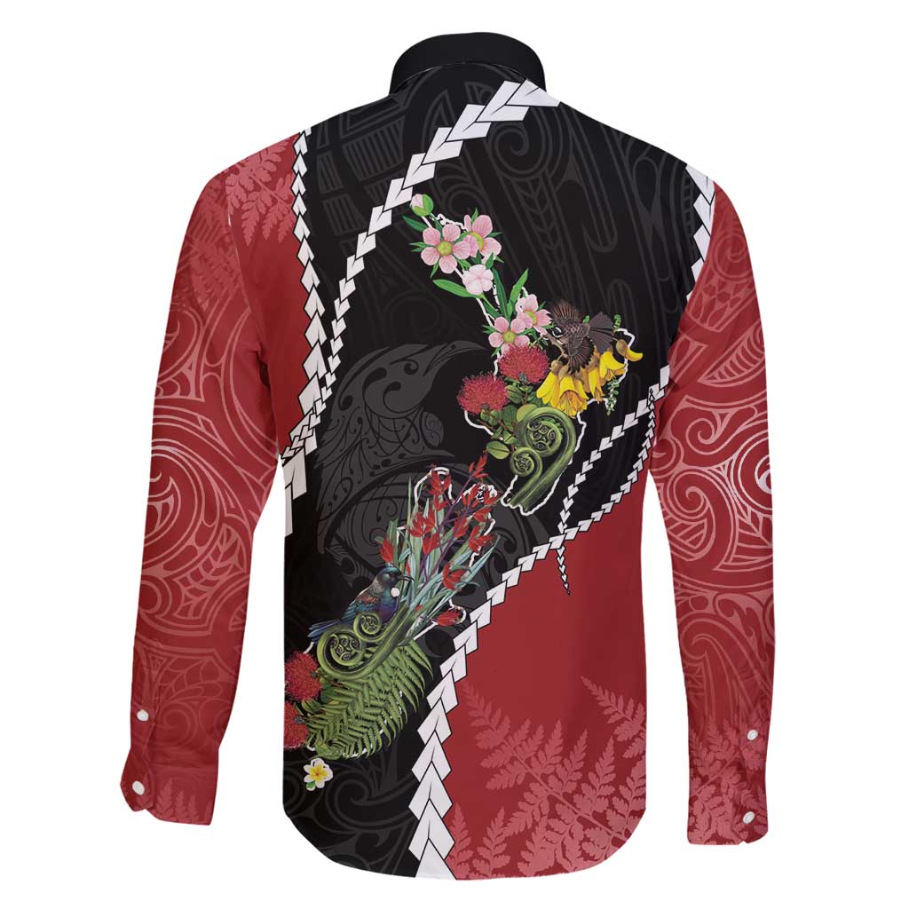 New Zealand Christmas Family Matching Puletasi and Hawaiian Shirt Flora Map with Birds - Aussie Hoodie