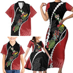 New Zealand Christmas Family Matching Short Sleeve Bodycon Dress and Hawaiian Shirt Flora Map with Birds - Aussie Hoodie