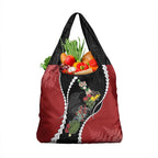 New Zealand Christmas Grocery Bag Flora Map with Birds - Aussie Hoodie