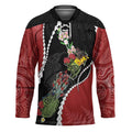 New Zealand Christmas Hockey Jersey Flora Map with Birds - Aussie Hoodie